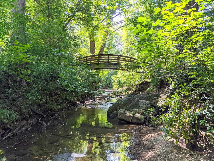 Rhoades Bridge over Reed Creek at the Botanical Gardens