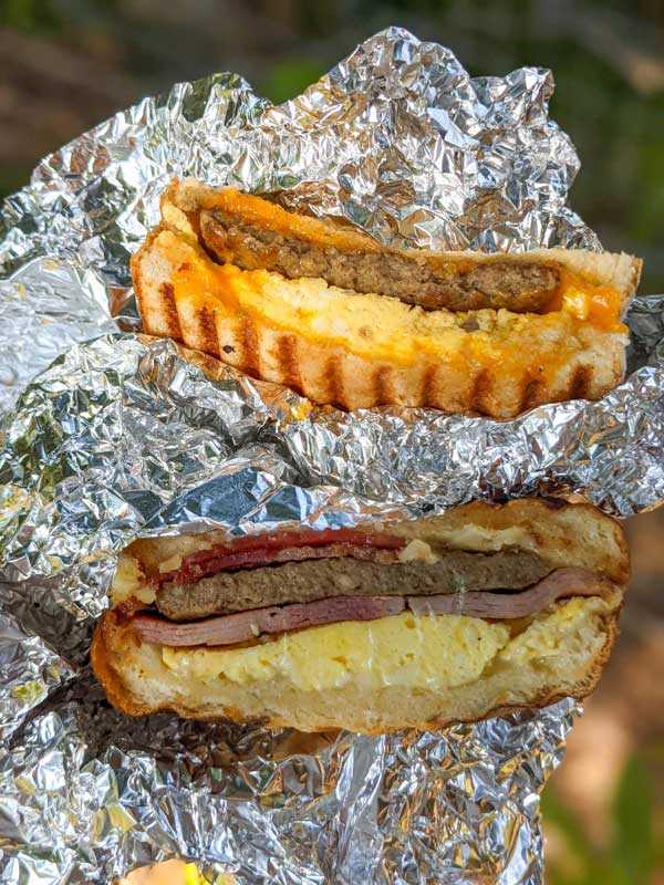 Two breakfast sandwiches from Mosaic Cafe