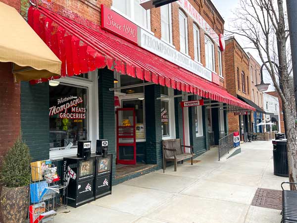 Exterior of NC's oldest grocery store Thompson's