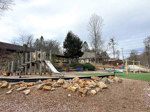 Playground equipment in downtown Saluda at McCreery Park