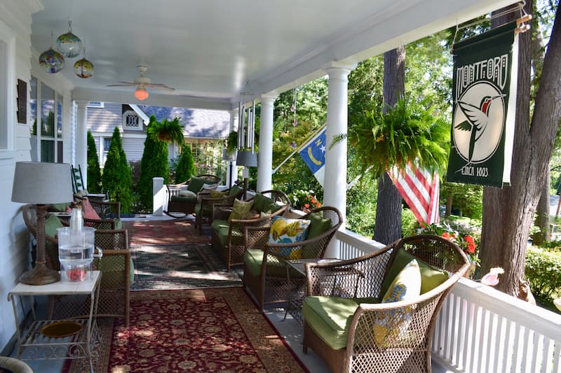 Abbington Green B&B in Asheville front porch