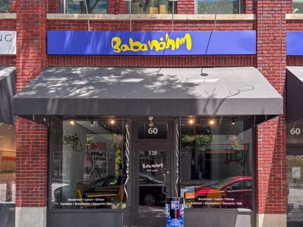 Exterior of Baba Nahm in downtown Asheville