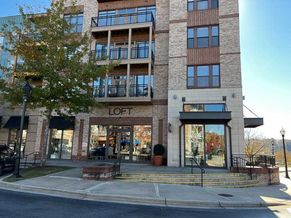 Exterior of LOFT at Biltmore Park Town Square in Asheville, NC