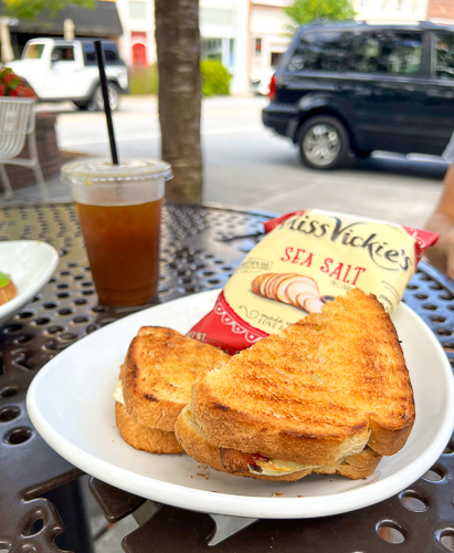 Grilled cheese from Black Bear Coffee Co in Hendersonville NC