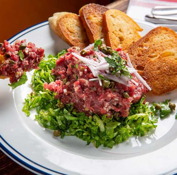 Steak tartare at Bouchon in Asheville, NC