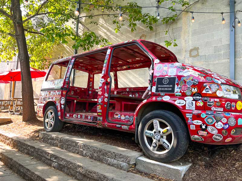 Van for sitting at Burial Beer