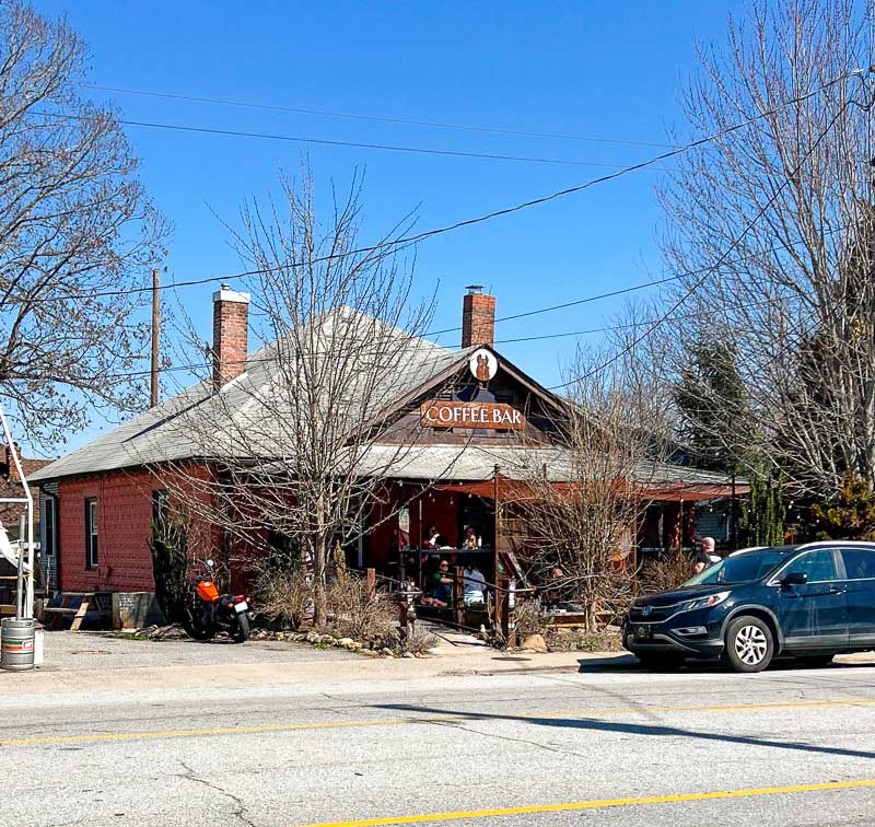 Exterior of BattleCat Coffee in West Asheville