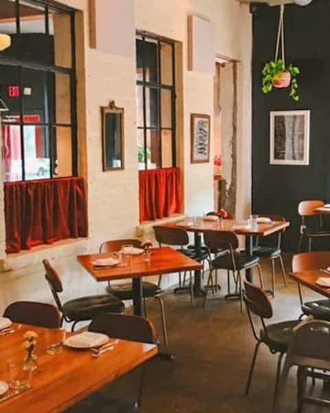 Interior of Crusco Restaurant in Asheville, NC.