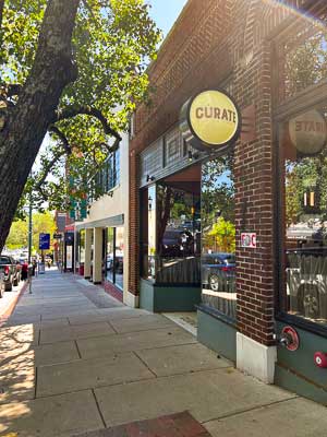 Exterior of Curate in downtown Asheville