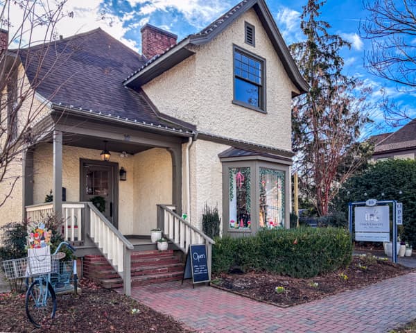 Exterior of Finch Grocery in Asheville's Biltmore Village.