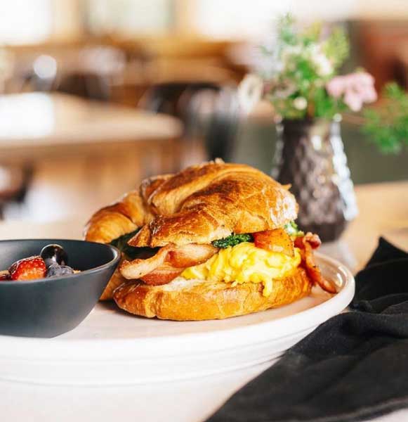 Breakfast sandwich from Gemelli Italian restaurant in Asheville, NC