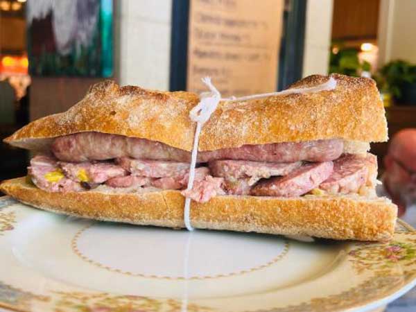 French baguette sandwich at Gourmand in downtown Asheville, NC.