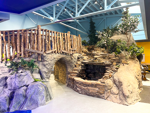 climbing mountain at Hands On Children's Museum