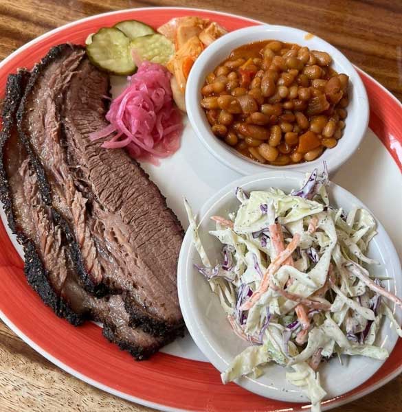 Texas style brisket from Huli Sue's in downtown Asheville, NC