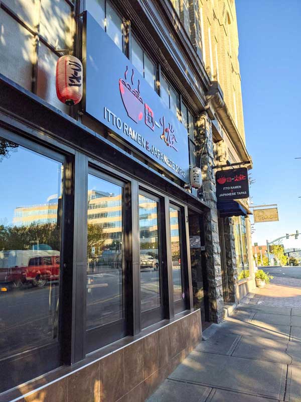 Exterior of Itto Ramen in downtown Asheville