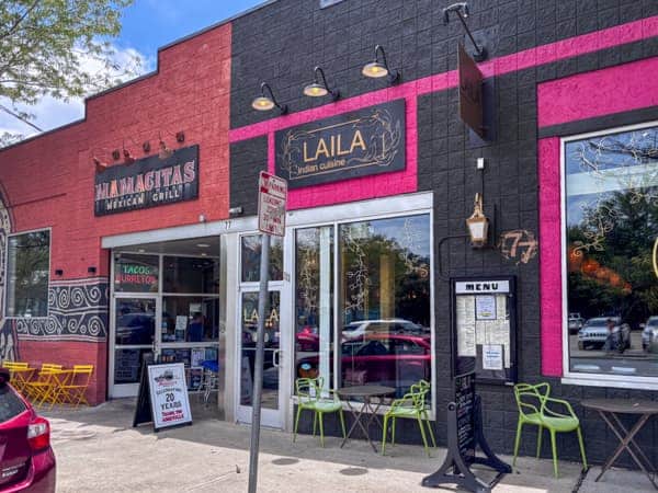 Exterior of Laila in Downtown Asheville, NC