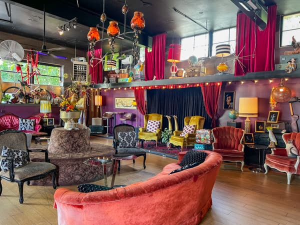 Interior of the LaZoom Room in downtown Asheville