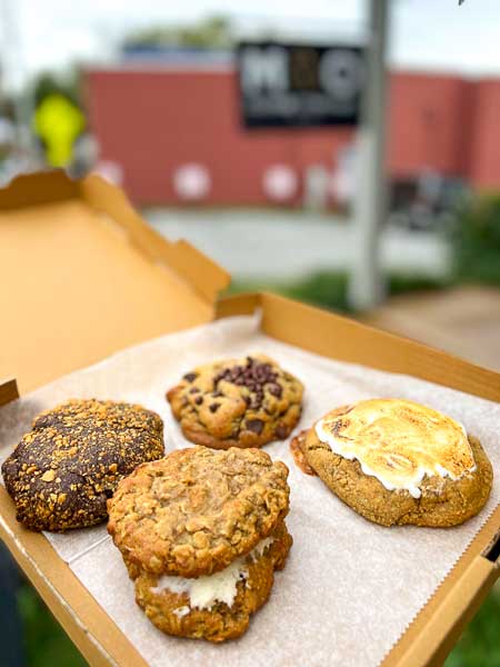 Assorted cookies from West Asheville's Moo Cookie Co