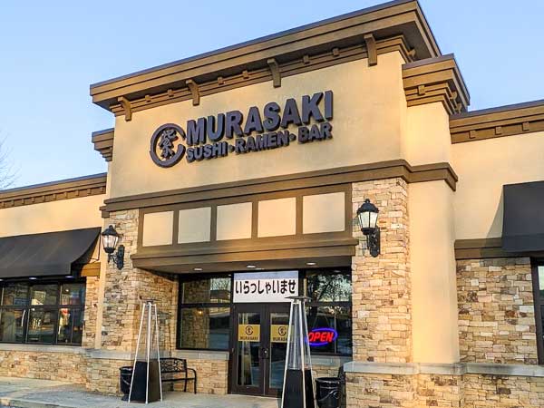 Exterior of Murasaki Japanese restaurant in South Asheville.