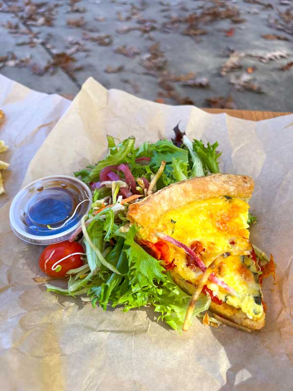 Quiche and salad from Bent Creek Bistro