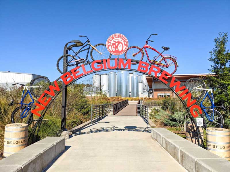 Entrance to New Belgium Brewing in West Asheville