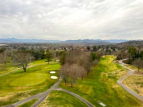 Winter view of the Omni Grove golf course