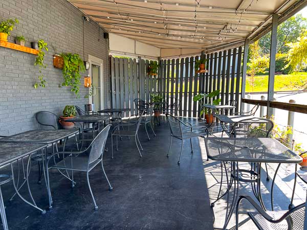 Outdoor seating at Plant in Asheville NC