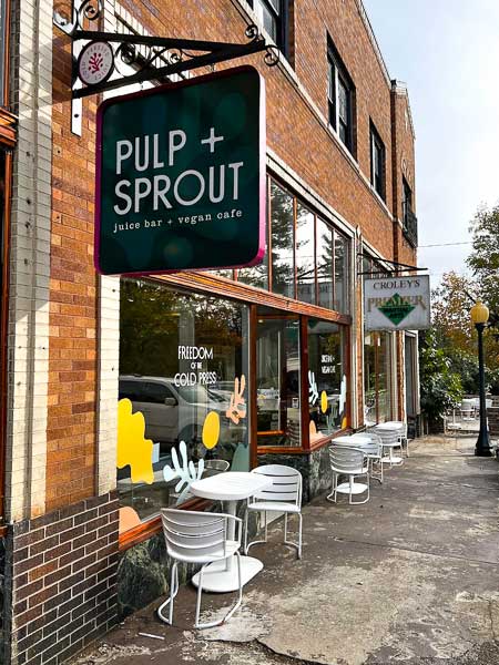 Exterior of Pulp + Sprout in Asheville, NC