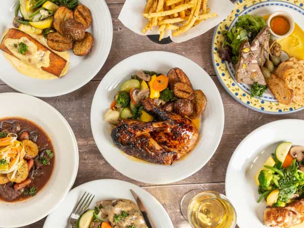 French comfort food dishes at Rendezvous in Asheville, NC.