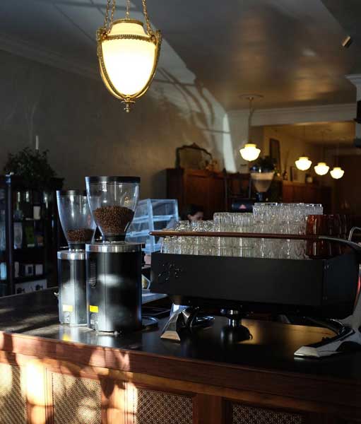 Interior of Rowan Coffee in downtown Asheville