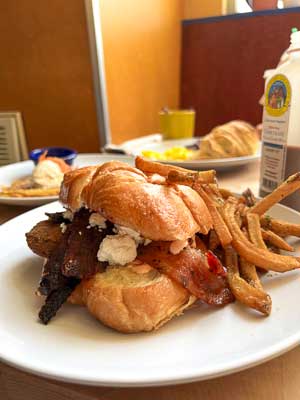 Fried Green Tomato sandwich from Sunny Point Cafe in West Asheville