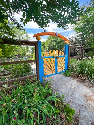 Gate to Sunny Point's garden