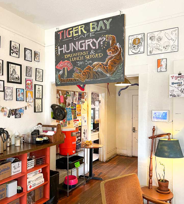 Tiger Bay Cafe located inside BattleCat Coffee Bar