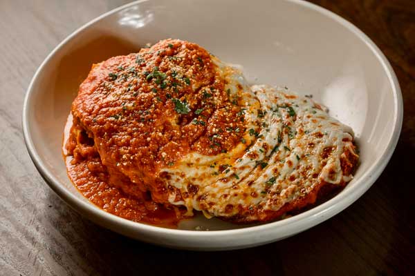 Chicken parmesan from Vinnie's Italian Eatery in Asheville, NC