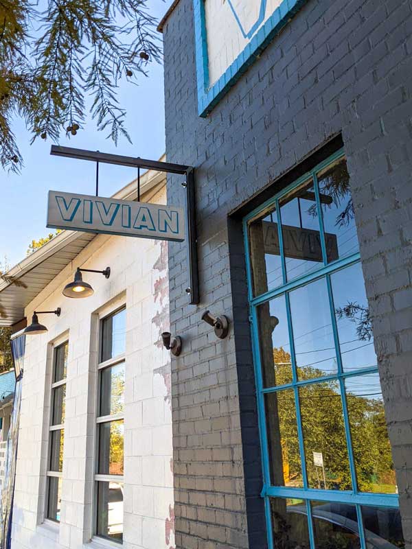 Exterior sign of Vivian Restaurant