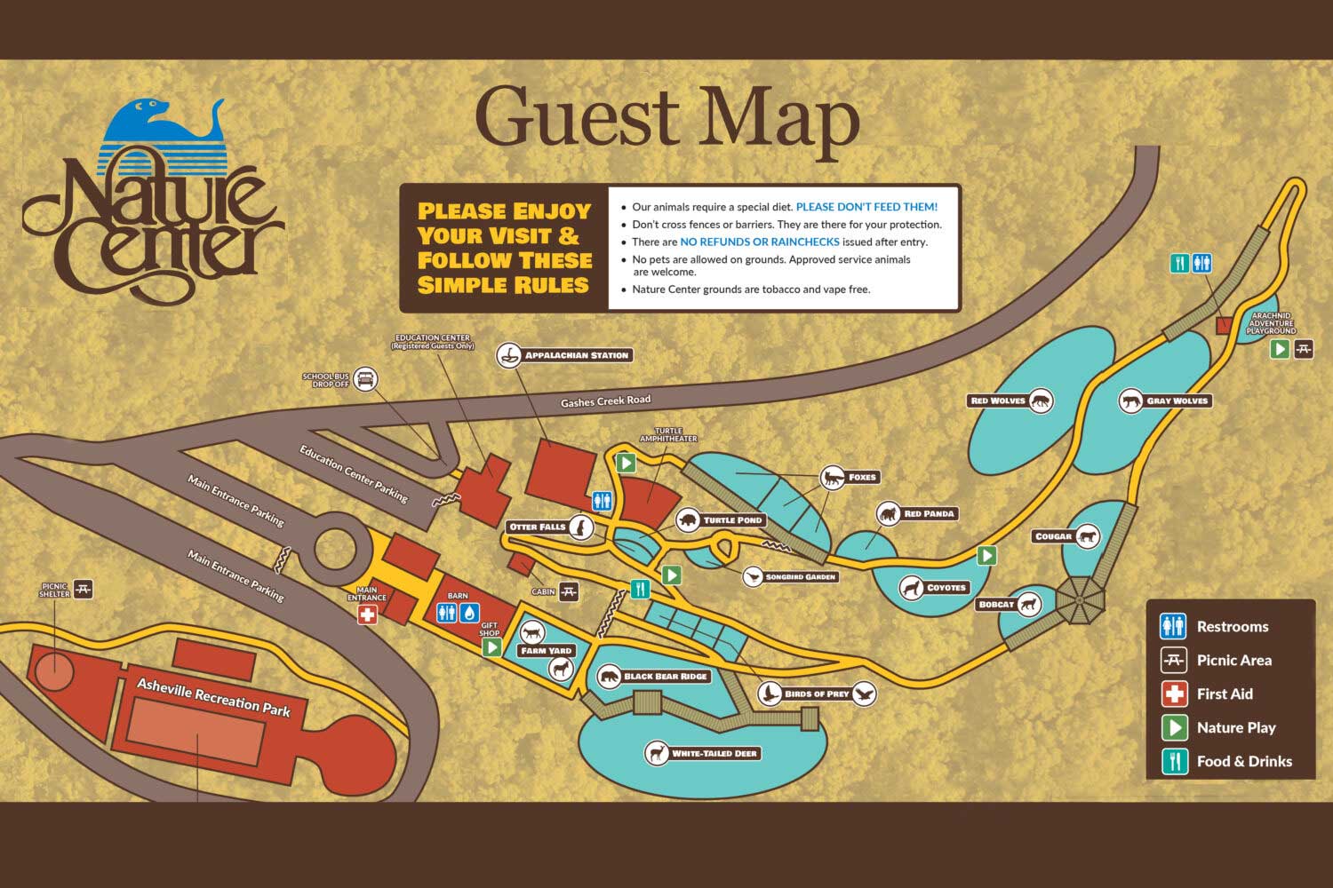 Map of the WNC Nature Center